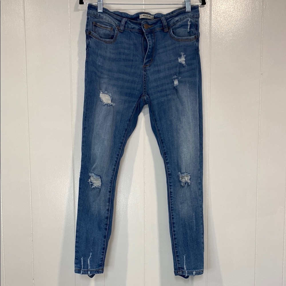 American Bazi Los Angeles Ripped Denim Skinny Jeans Size 7